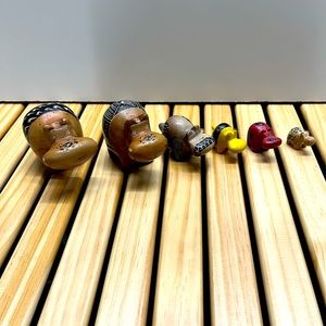 (3/$50)Handcrafted rock hippo family